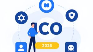 Абстрактная иллюстрация стратегий диверсификации криптопортфеля через новые ICO проекты от Ико Календарь в 2026 году